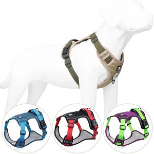 Pet Dog Harness Reflective Adjustable German Shepherd Outdoor Training Vest Wear-resistant And Explosion-proof Shock Harnesses