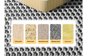 Cat Litter Mat 2-Layer Design Premium Sand Trapping Technology Waterproof Base Non-Slip Pet Floor Protector for Indoor Kittens