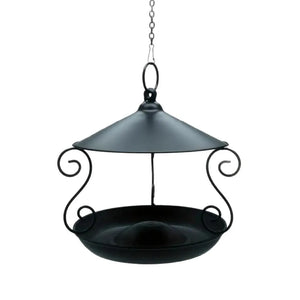 Iron Bird Feeder Windproof Rainproof Bird Food Dispenser Hanging Multi-purpose Bird Feeding Tray Hummingbird
