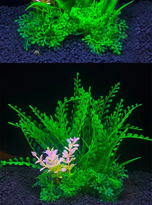 Fish Tank Ornament Plant Aquarium Artificial Decor Plants Simulation Water Grass Fish Bowl Plastic Weeds Decoration 5.5 inch