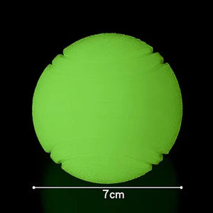 Dog toy ball, elastic, bite resistant, grinding teeth, dog training ball, night light floating rubber interactive