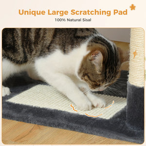 Multi-Level Large Cat Tree Sisal-Covered Scratching Posts &Board, Hammock, Cat Condo, Spacious Top Perch,Dangling Ball Cats Toys