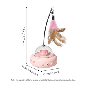 Electric Cat Interactive Toy Pet Toys With Feather Cat Teaser Wand Rechargeable Electric Sensing Pet Toys For Chasing Training