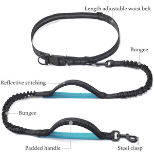 Hands Free Dog  Leash for Pet Walking Running Retractable Elastic Belt Dog Traction Rope for Running Walking Pet Products