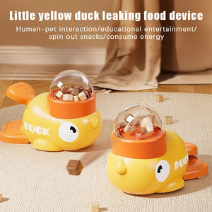 Pet Snack Feeder Dog Food Dispenser Automatic Feeder Puppy Cartoon Duck Whale Design Used To Train Cats Accessories Supplies