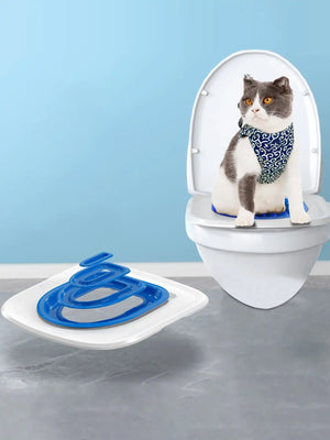 Cat Toilet Training Trainer Litter Box Toilet Teaching Cat to Use Toilet Bowl Cat Bathroom Training Seat for Cats