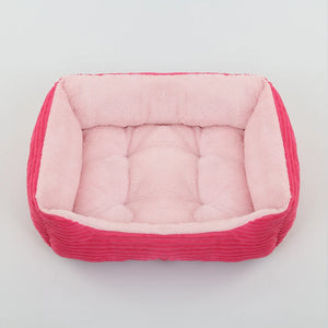 Bed for Dog Cat Pet Square Plush Kennel Medium Small Dog Sofa Bed Cushion Pet Calming Dog Bed House Pet Supplies Winter