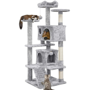 Large Cat House for for Kittens & Cat Tree Cat Tower Condo with 2 Condos Scratching Posts Large Cat House for for Kittens & Cats