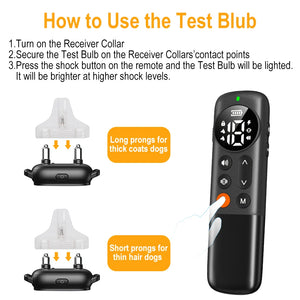 Dog Training Collar with Remote for Dogs Remote Rechargeable Beep/Vibration/Shock/Remote Calling Security Lock Rainproof