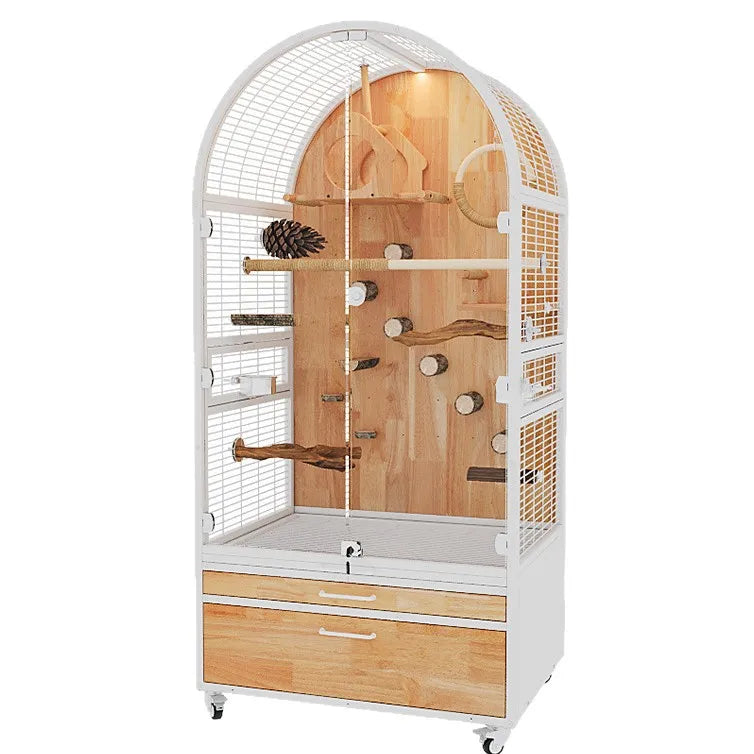 Hot Selling Indoor Stylish Breathable Removable Bird Cage Breeding Durable Wooden Bird House Suitable For All Kinds Of Birds