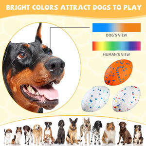 Dog Ball for Aggressive Chewers Tough Large Indestructible Dog Footballs Outdoor Floating Fetch Game Pets Toys