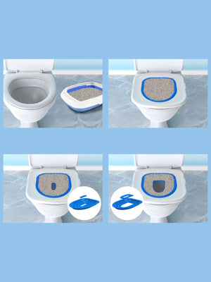 Cat Toilet Training Trainer Litter Box Toilet Teaching Cat to Use Toilet Bowl Cat Bathroom Training Seat for Cats