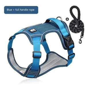Pet Dog Harness Reflective Adjustable German Shepherd Outdoor Training Vest Wear-resistant And Explosion-proof Shock Harnesses