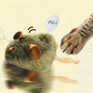 Cat toy, realistic squeaking mouse, sensor-activated sound, plush little mouse, self-entertaining and entertaining cat toy
