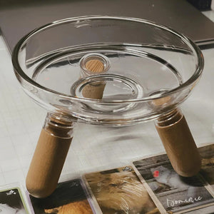 【E】Cat Bowl With Transparent Design, Elevated Cat Food Bowl Water Plate Snack Dish With Stand For Neck Protection
