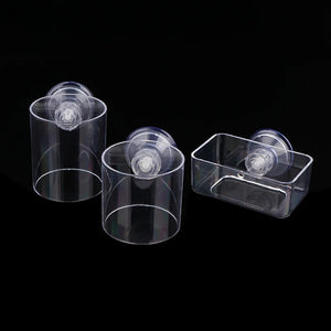 〔W〕Fish Tank Feeding Ring Transparent Acrylic Rectangle Round Shape Aquarium Suspensible Feeder For Tank Floating Food Dispenser