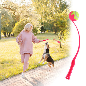 Dog Toys Throwing Pole Dog Training Ball Thrower Outdoor With Tennis Ball Training Throwing Toys Pet Supplies For Gift