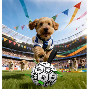 Dog Toys Balls, Dog Soccer Ball with Straps, Dog Birthday Gifts, Herding Ball, Durable Balls for Small Medium Pet, Puppy Outdoor