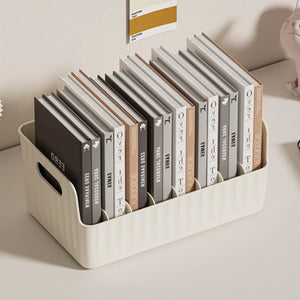 Storage Box With Partitions Refrigerator Organizer Bin Plastic Food Storage Organizer Tapes, Books, Seasoning Bags Storage Boxes