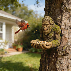 Big-foot Bird Feeder Garden Sculpture Birdfeeder Yard Art Decoration Wild Bird Feeding Station Resin Crafts For Patio Yard