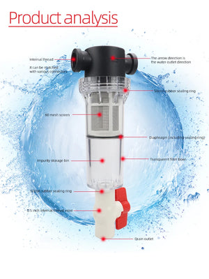 Fish tank fish toilet Full transparent fish waste collector Aquarium drainage collector Automatic cleaning filter