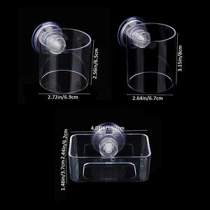 〔W〕Fish Tank Feeding Ring Transparent Acrylic Rectangle Round Shape Aquarium Suspensible Feeder For Tank Floating Food Dispenser