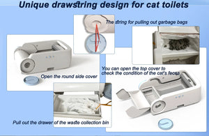 Open Smart Cat Litter Box Automatic Self Cleaning,Remote Control Via App,Cat Toilet Litter Tray,2025 New Electric Cat Toilet