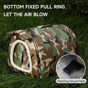 Outdoor Stray Cat and Dog House, Weatherproof and Cold-Resistant Winter Warmth Pet Cave (Camouflage, 18.9 x 16.5 x 14.1 inches)