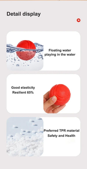 Durable Bouncy Dog Toy for Pets Chew Proof Rubber Ball S to L Size Training Interactive Chew Resistant Molar Ball