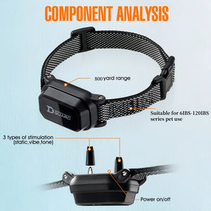 800m Digital Dog Training Collar Waterproof Rechargeable Remote Control Pet with LCD Display for All Size Shock Vibration Sound