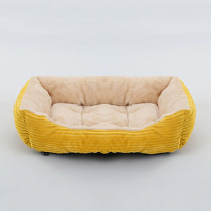 Bed for Dog Cat Pet Square Plush Kennel Medium Small Dog Sofa Bed Cushion Pet Calming Dog Bed House Pet Supplies Winter