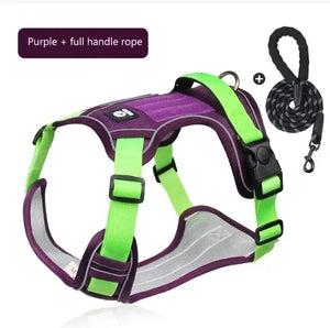 Pet Dog Harness Reflective Adjustable German Shepherd Outdoor Training Vest Wear-resistant And Explosion-proof Shock Harnesses