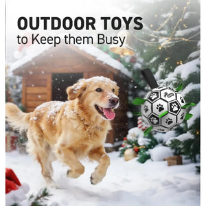 Dog Toys Balls, Dog Soccer Ball with Straps, Dog Birthday Gifts, Herding Ball, Durable Balls for Small Medium Pet, Puppy Outdoor