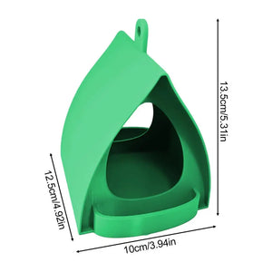 Bird Feeder Decorative Open Design Hanger Hut Shape Hangable Mounted Bird House for Outside Garden Winter Balcony Squirrel