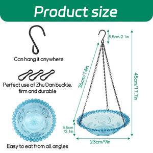 Hanging Bird Bath Hanging Bird-Feeder- Garden BirdBath Tray Wildlife Feeder Plate Water Bowl or Water Bowl for Garden Decoration