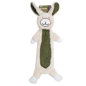 Bite Resistant Rabbit Fur Plush Dog Toy Durable Linen Squeaky Toy for Puppies and Medium Dogs with Soft Burlap and Rabbit Hair