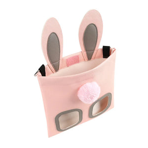 Rabbit Hay Feeder Bag - Adjustable Chew-Proof Foraging Pouch for Bunny/Chinchilla/Hamster Cages Hanging Hay Dispenser with Clips
