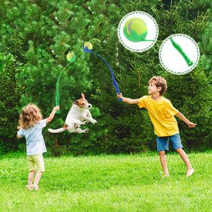 Dog Toys Throwing Pole Dog Training Ball Thrower Outdoor With Tennis Ball Training Throwing Toys Pet Supplies For Gift