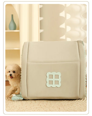 HOOPET  Closed Dog House Winter Windproof Nest for Dogs Cats with Door Curtain Outdoor Portable Cat Tent  Dog Villa Sleep Kennel
