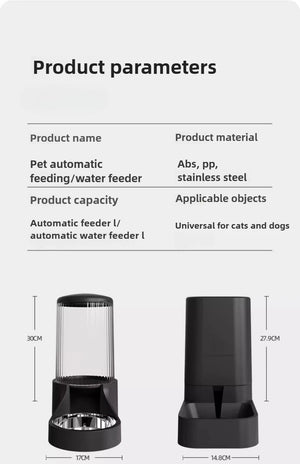 Cat Water Dispenser Moisture-proof Feeders and Water Fountain Large Capacity Detachable Design Cat Accessories for Cats