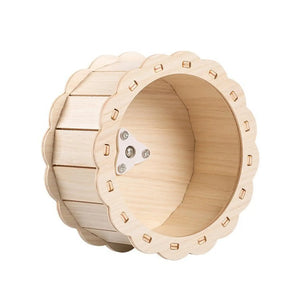 Hamster Wooden Running Wheel Quiet Hamster Toys Exercise Wheel Treadmill for Small Animals Rat Gerbils Chinchilla Syrian Hamster