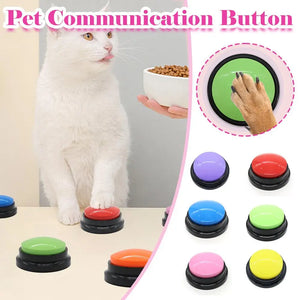Dog Communication Buttons Voice Recording Button for Pet Training Buzzer Record Playback Funny Gift for Talking Pet