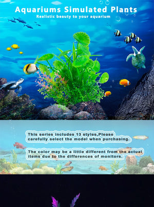Fish Tank Ornament Plant Aquarium Artificial Decor Plants Simulation Water Grass Fish Bowl Plastic Weeds Decoration 5.5 inch