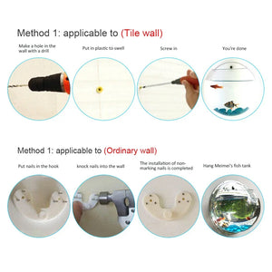 Wall Hanging Fish  Acrylic Fish Bowl Hanging Decorative Container Wall Hanging Fish