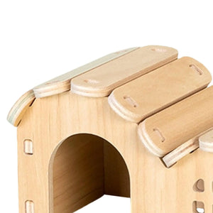 Hamster Wood House Animals Cage Accessories Hamster Hideout Hut for Small Rodents Chinchilla Mice Sugar Gliders Gerbils Mouse
