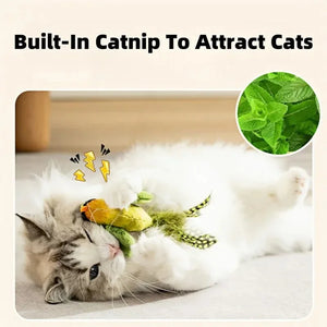 Simulation Bird Interactive Cat Toys Electric Sounding Birds Cat Chew Bite Plush Toys Cat Supplies