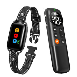 Dog Training Collar with Remote for Dogs Remote Rechargeable Beep/Vibration/Shock/Remote Calling Security Lock Rainproof