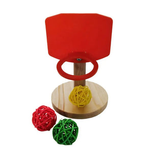 Bird Basketball Toy Mini Basket Frame Toy With Chew Ball Parrot Training Foraging Toys Bird Interactive Intelligence Toy For
