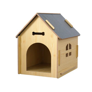 New wooden dog house and cat house, pet windowed dog house, detachable pet cabin, high-density Osson board, with iron doors
