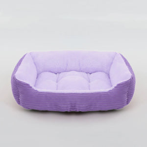 Bed for Dog Cat Pet Square Plush Kennel Medium Small Dog Sofa Bed Cushion Pet Calming Dog Bed House Pet Supplies Winter